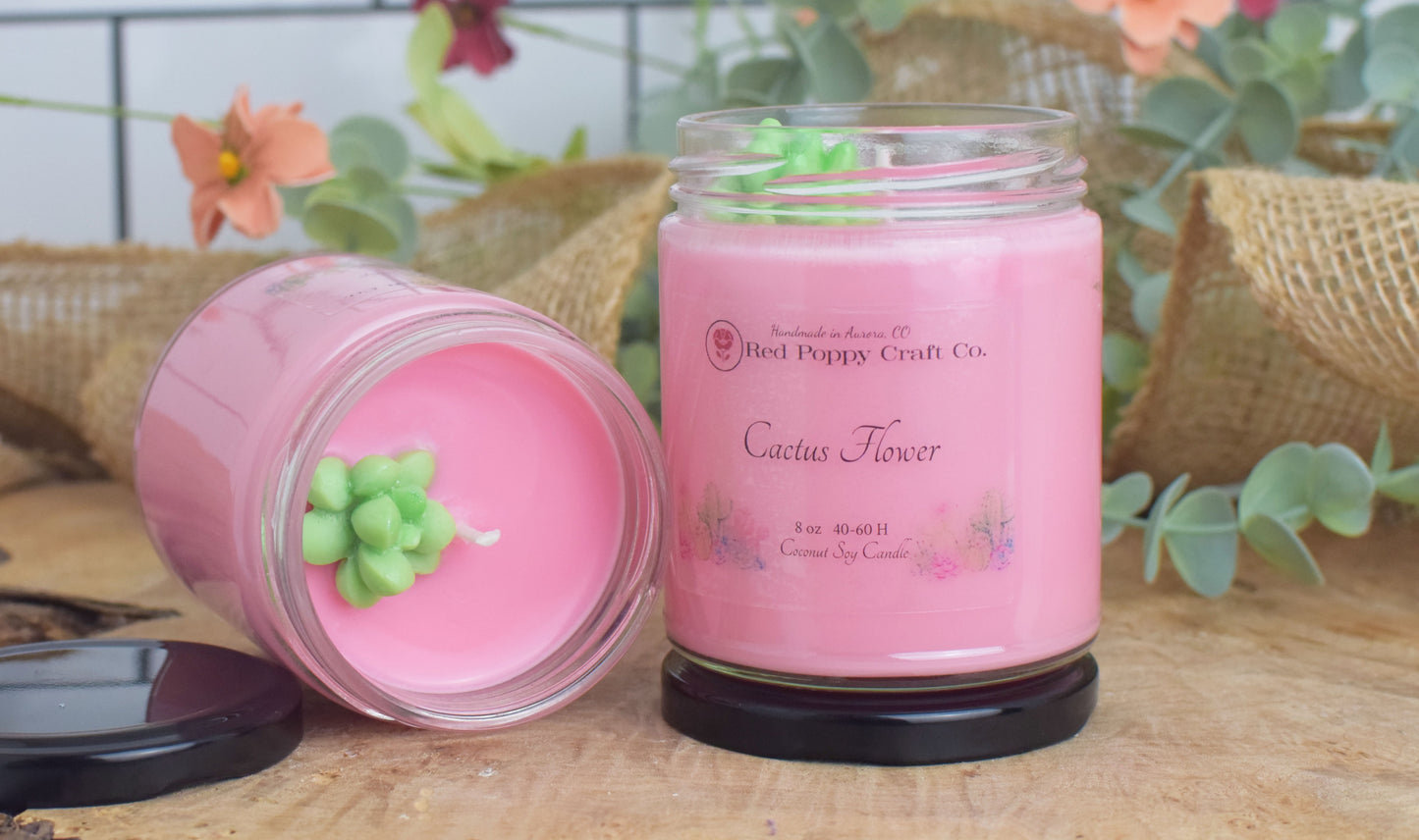 Cactus Flower Candle