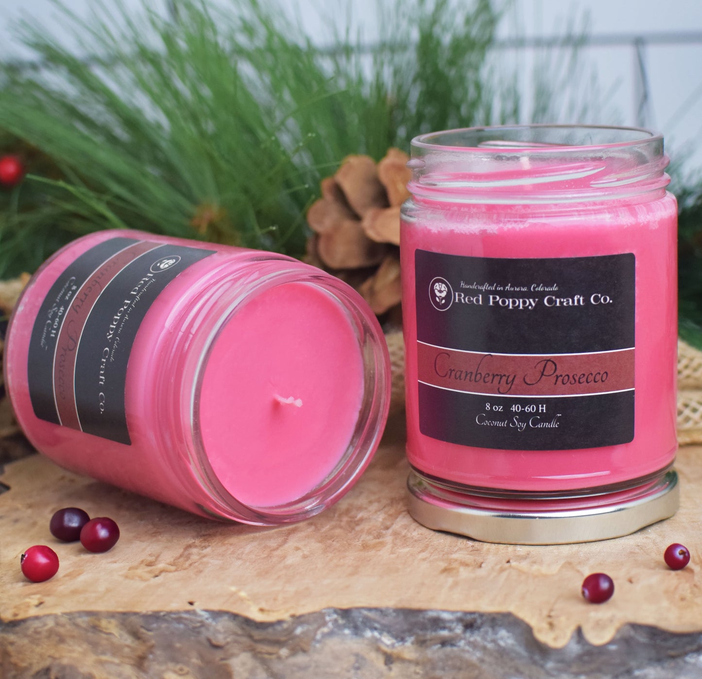 Cranberry Prosecco Hand Poured Candle