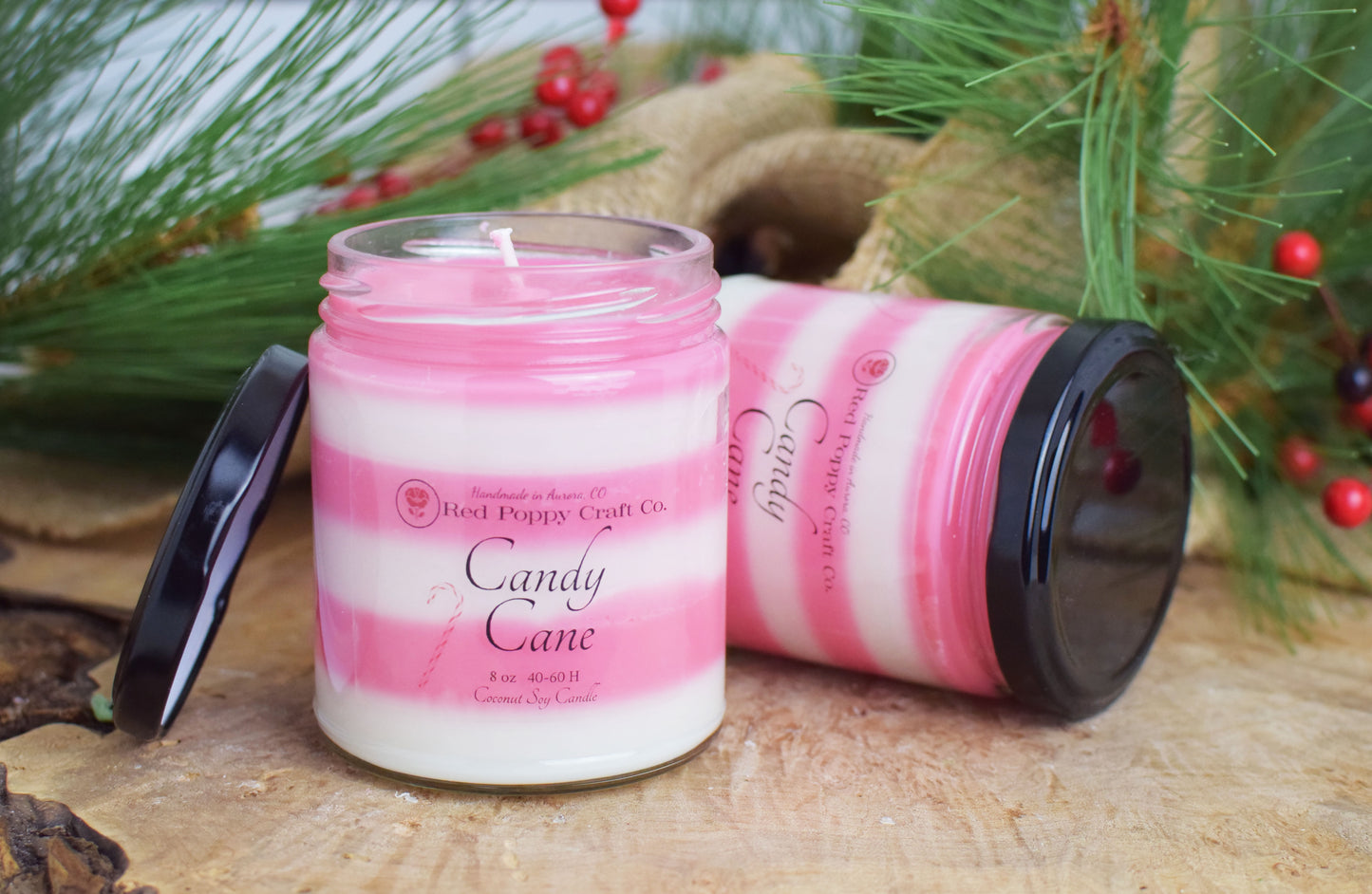 Candy Cane Candle