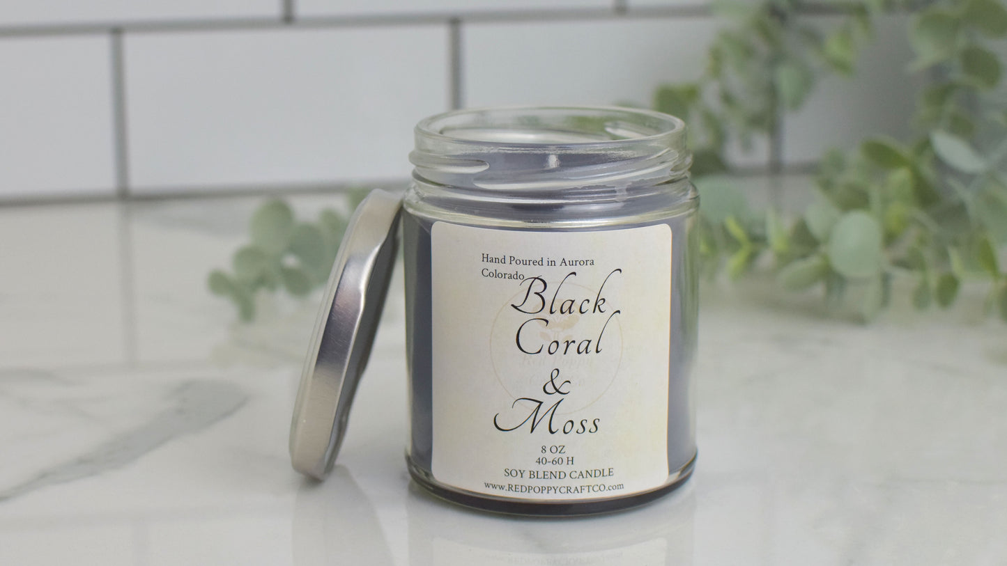 Black Coral and Moss Candle