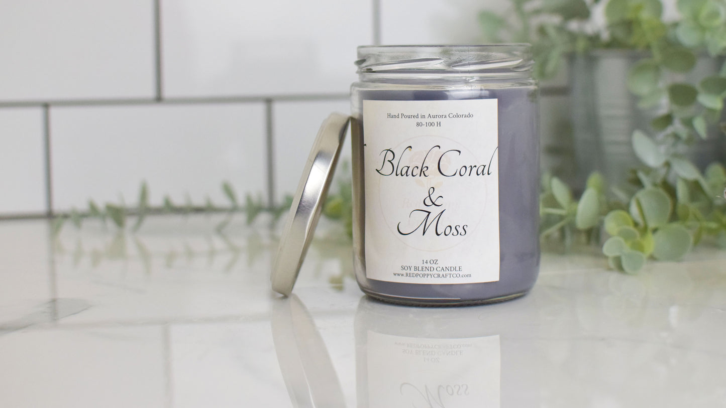 Black Coral and Moss Candle