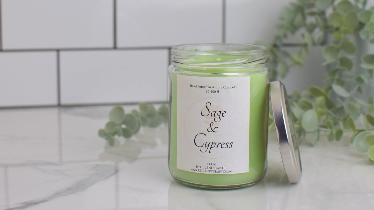 Sage and Cypress Candle